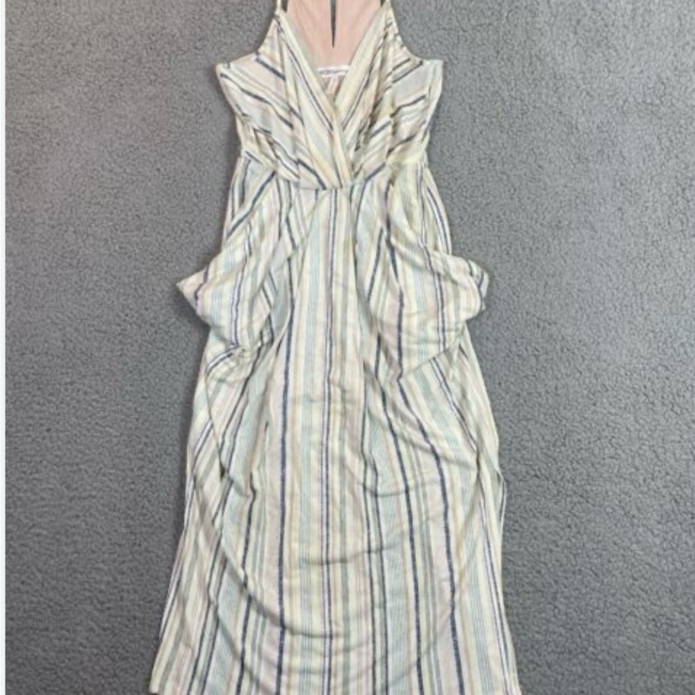 Bcbgeneration Limestone Multicolored Draped Midi … - image 2